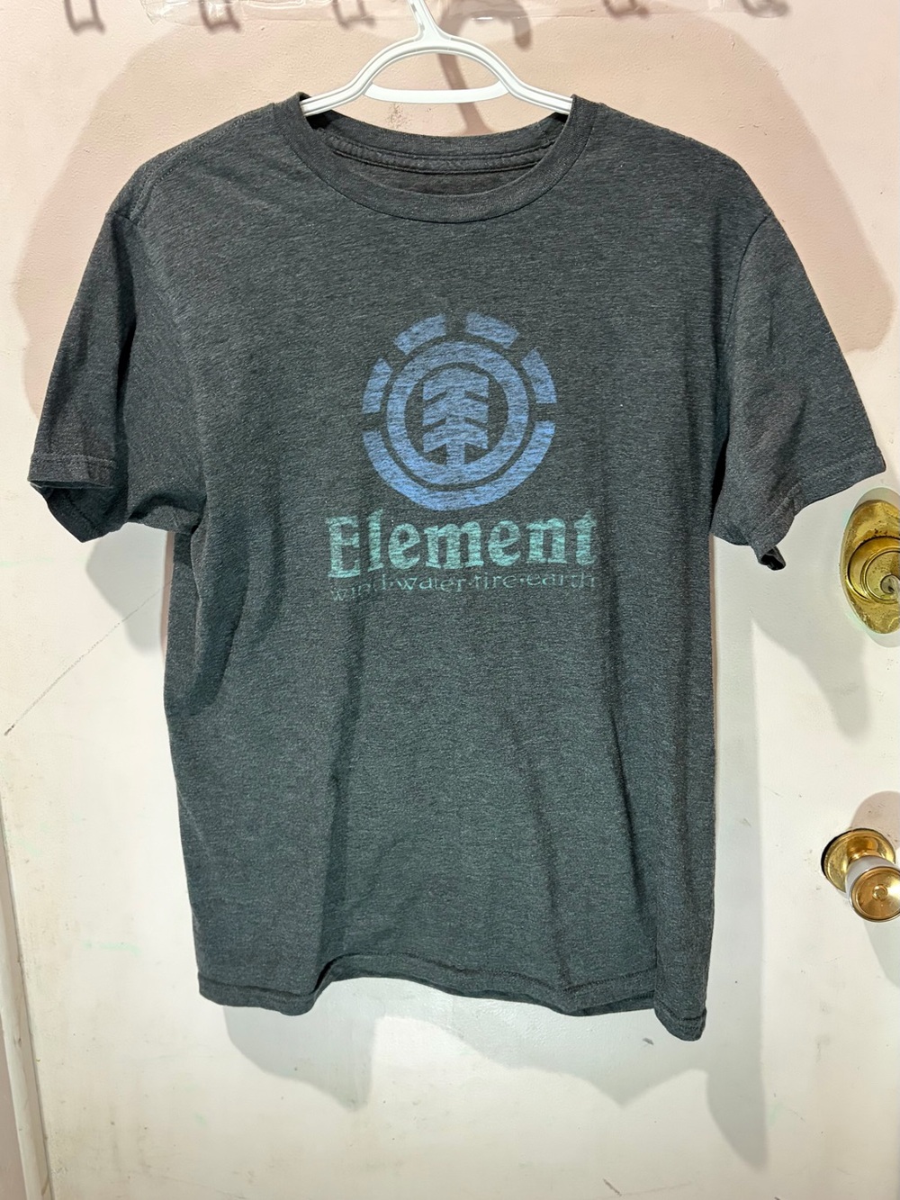 Element Charcoal Tee with Faded Blue-Green Logo